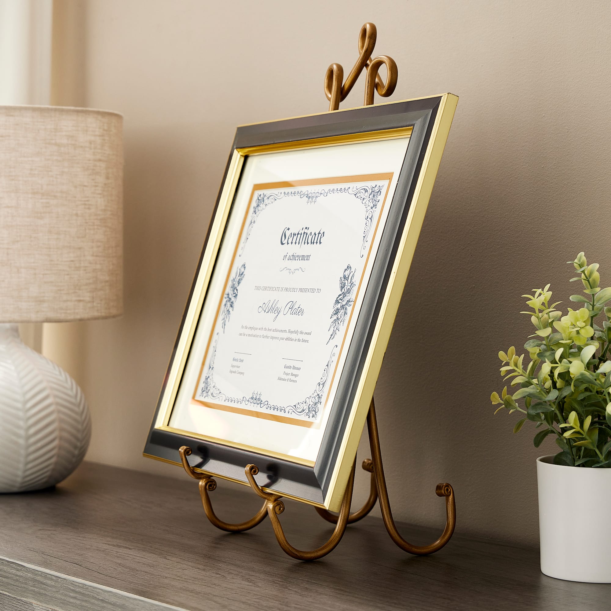 Gold Metal Easel By Studio Décor®